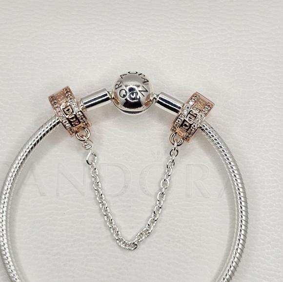 Authentic Pandora Two Safety Chain Clip - Picture 5 of 9